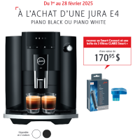 Jura E4 - Noir Piano + Ensemble-cadeau Gratuit